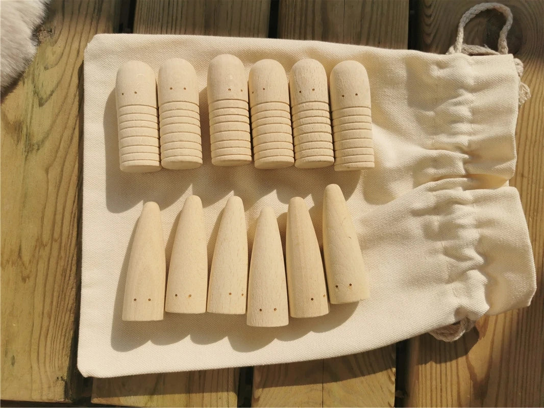 Kids Wooden Montessori Loose Parts for Open-ended Play - Sticks, Peg Dolls, Cubes