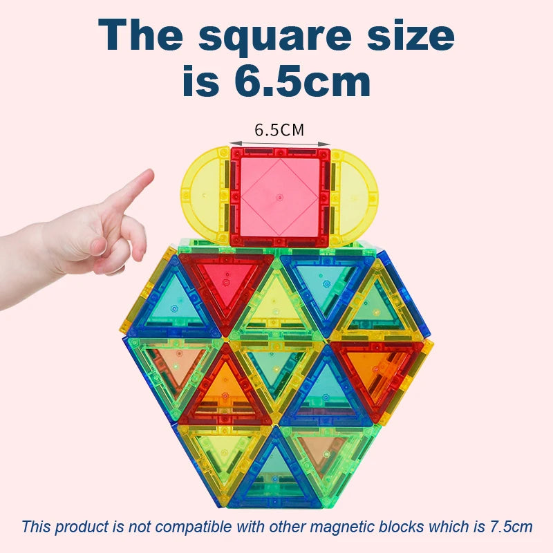Magnetic Building Blocks Sets, 6.5cm - Educational STEM Toy & Gift for Creative Play