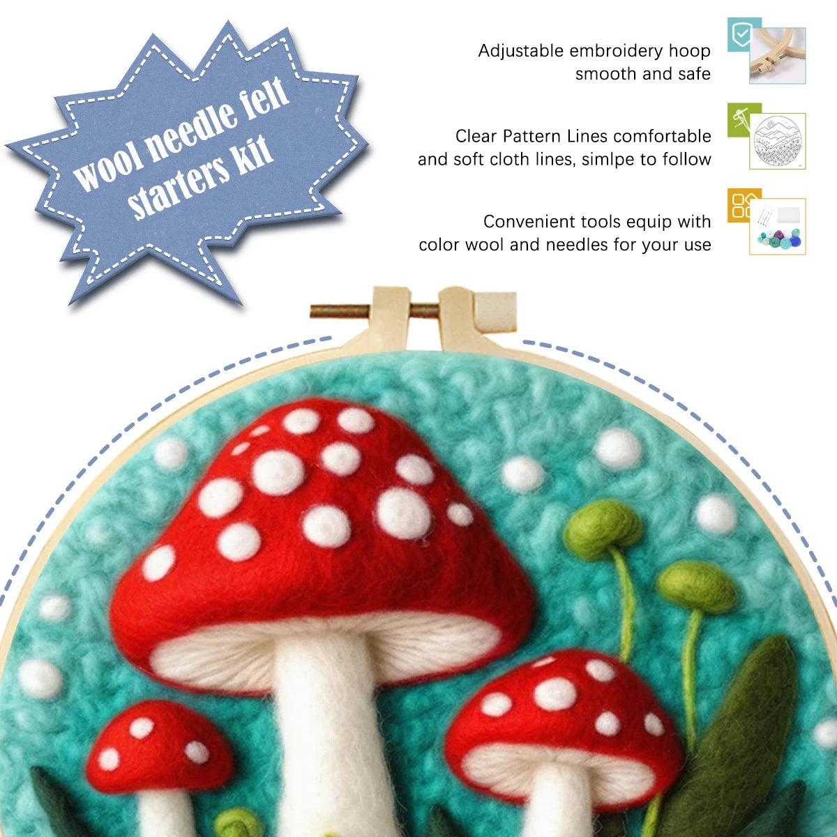 Wool Felting Painting Kits - Scenery