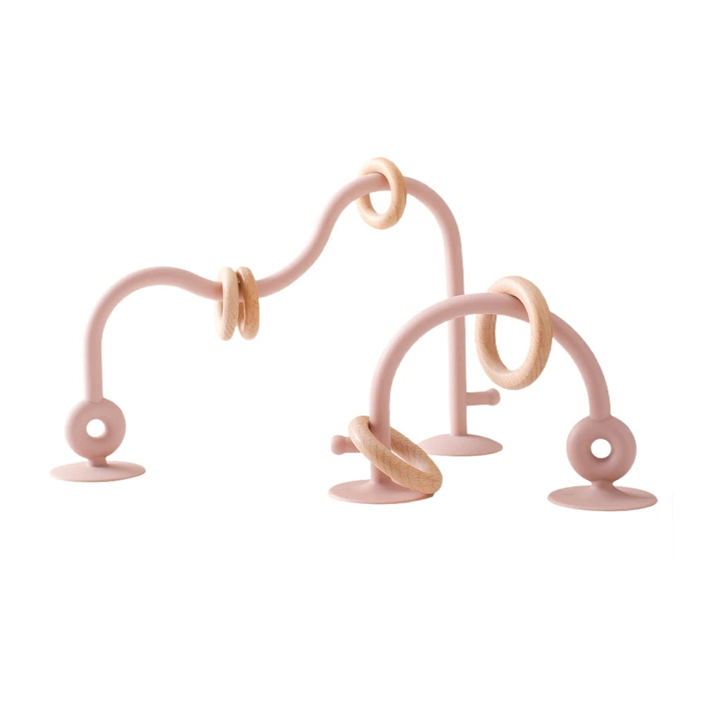 Montessori Silicone & Wooden Baby Teether – Safe & Educational Teething Toy