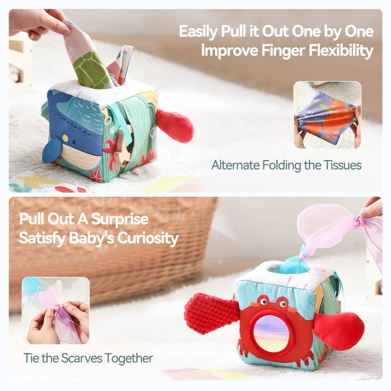 Creative Baby Sensory Tissue Box Toy
