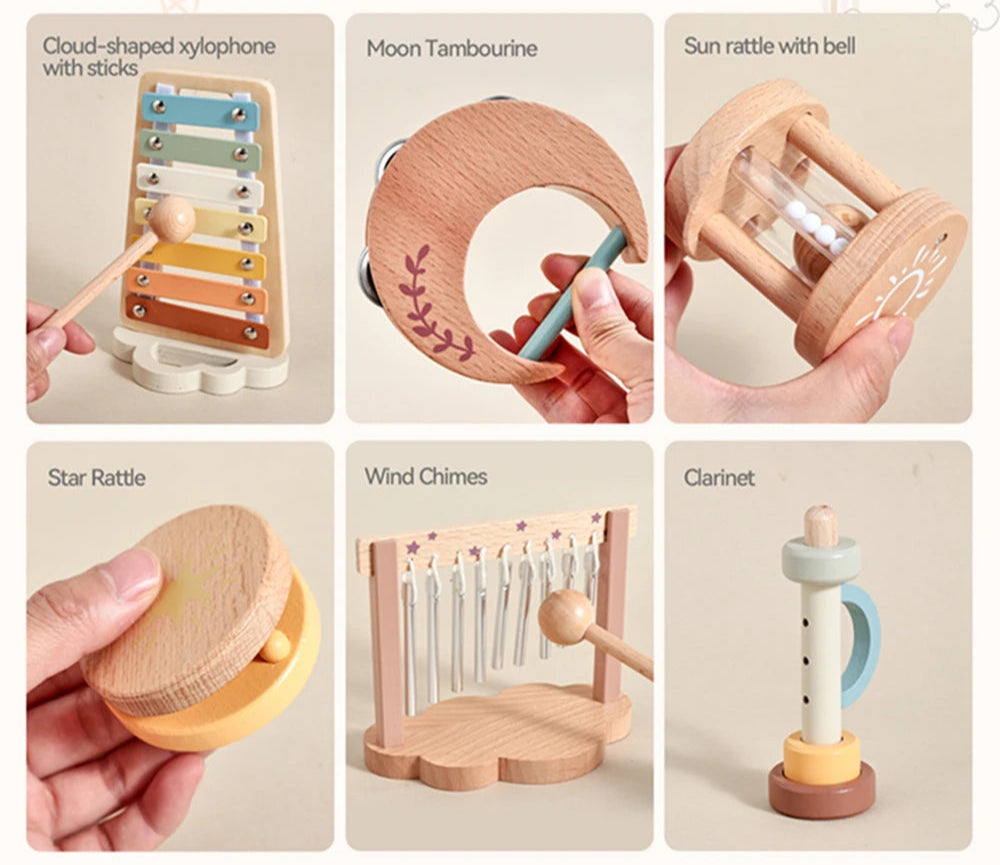 Montessori Wooden Musical Instruments Set