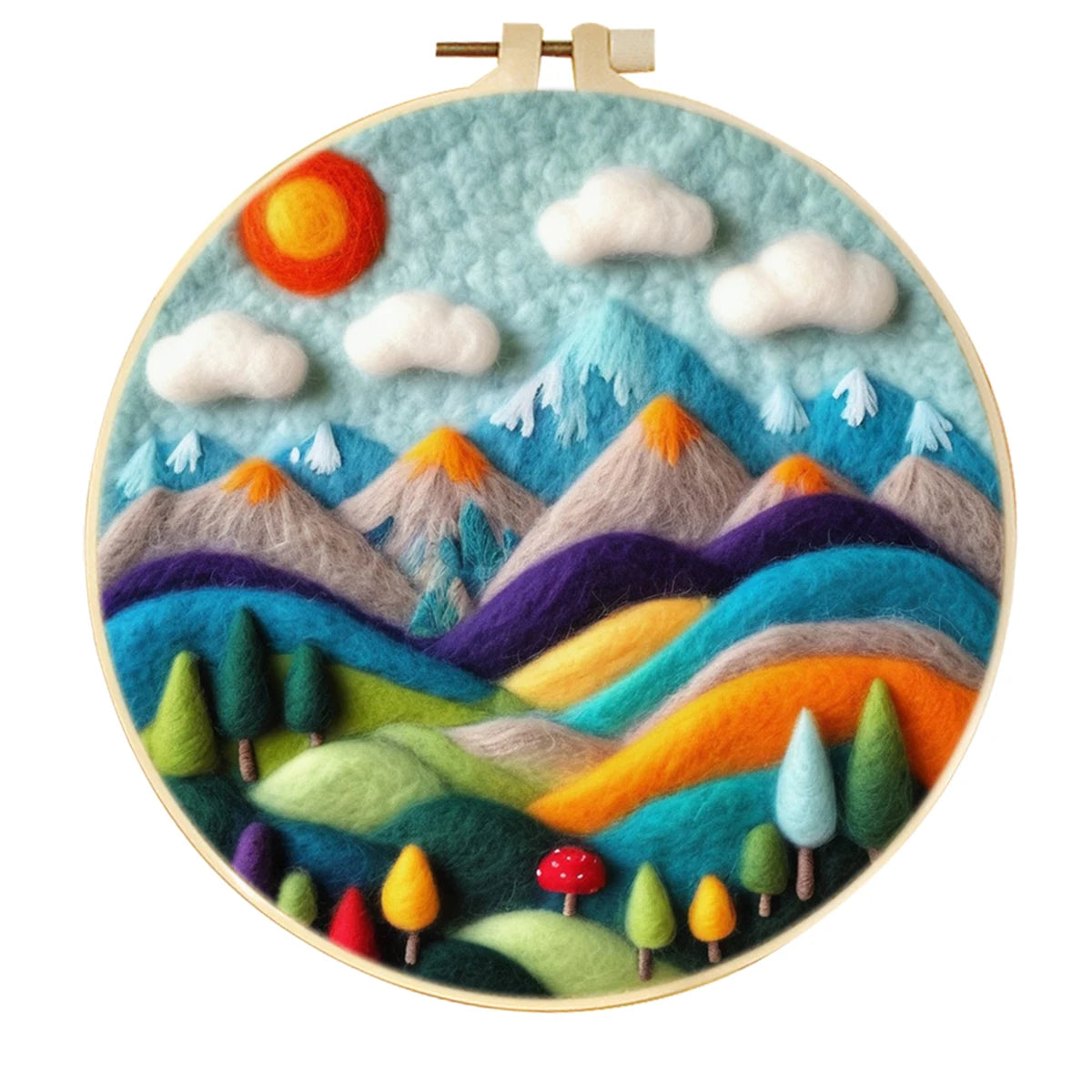 Wool Felting Painting Kits - Mountains