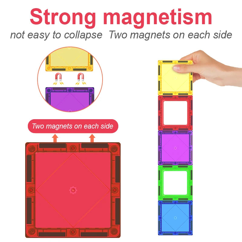 Magnetic Building Blocks Sets, 6.5cm - Educational STEM Toy & Gift for Creative Play