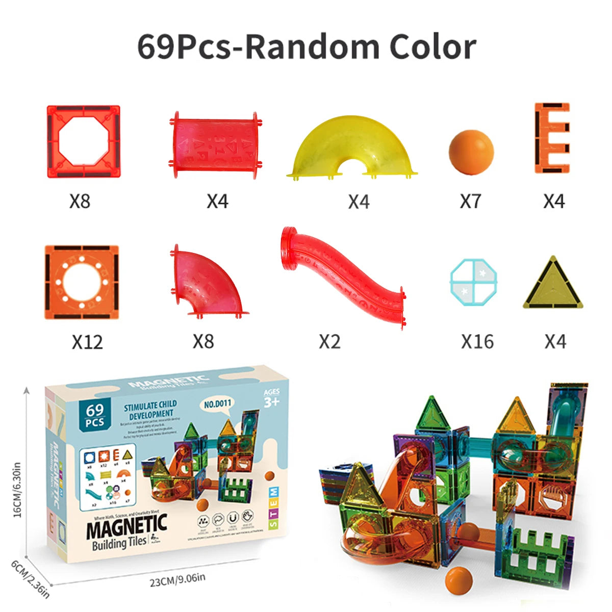 Magnetic Building Blocks Sets, 5.5cm