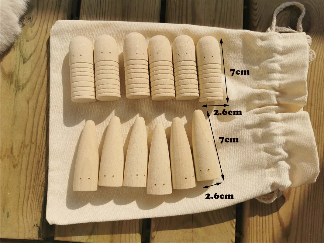 Kids Wooden Montessori Loose Parts for Open-ended Play - Sticks, Peg Dolls, Cubes