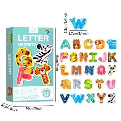 26-Piece Magnetic Animal Number or Alphabet Sets