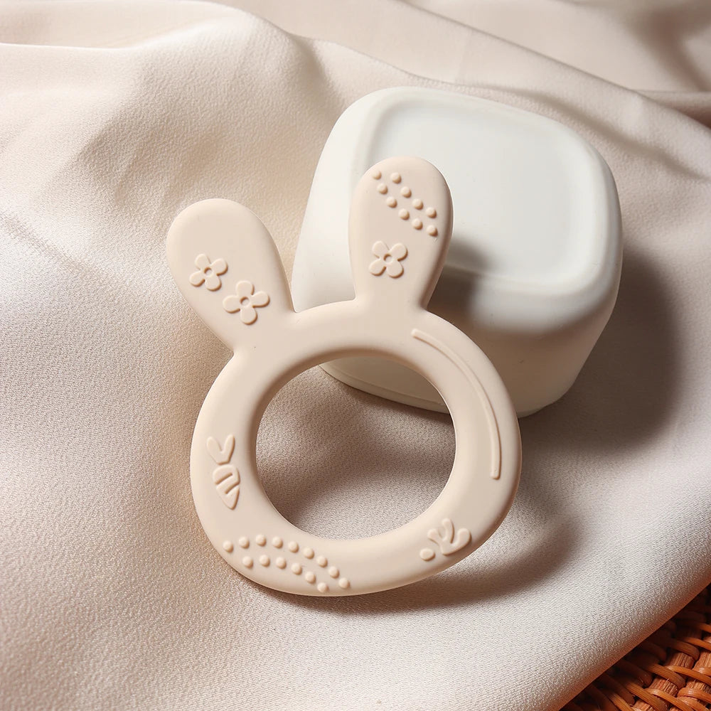 Silicone Carrot & Bunny Shape Baby Teether