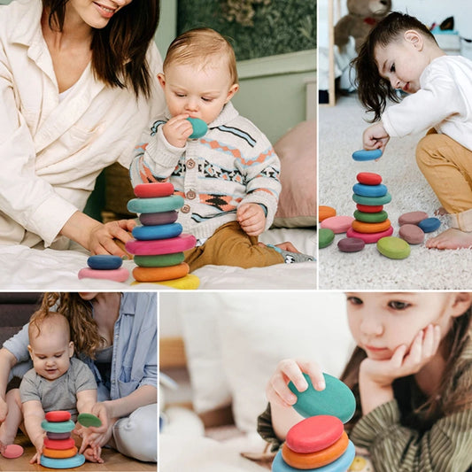 Wooden Stacking Balance Stones