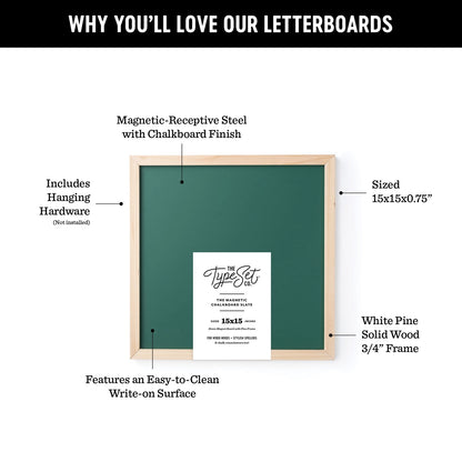 15x15inch Green Magnetic Chalkboard