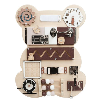 Montessori Sensory Activity Busy Board – Bear
