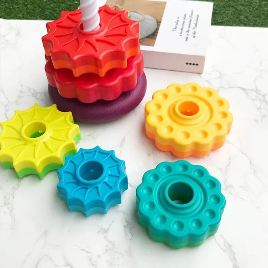 Montessori Rainbow Spinning Tower