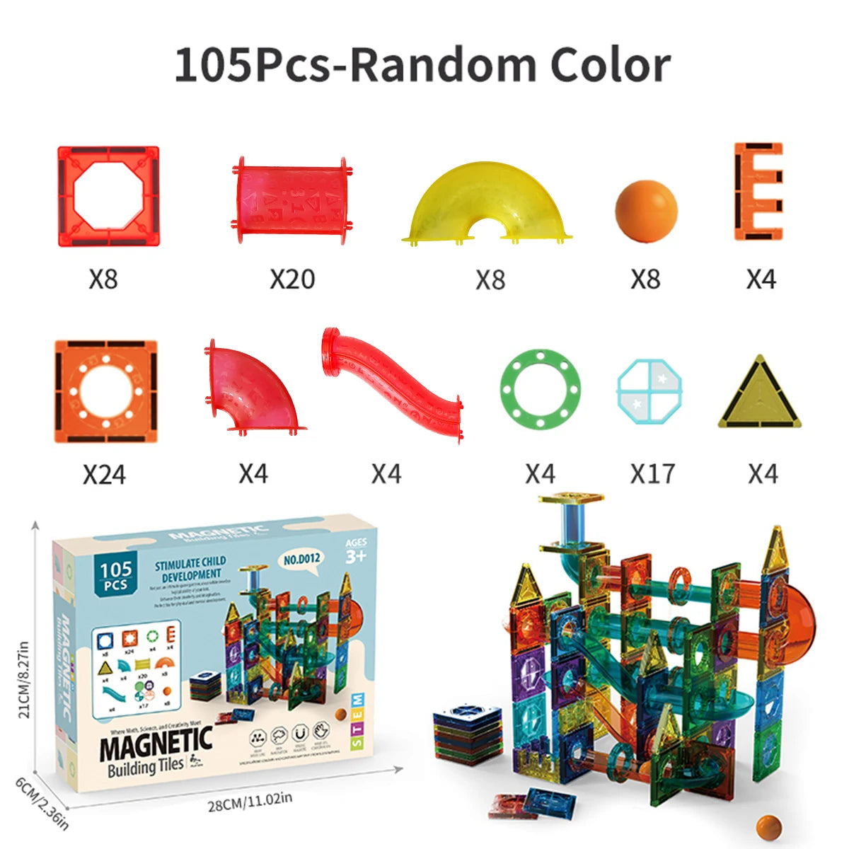 Magnetic Building Blocks Sets, 5.5cm