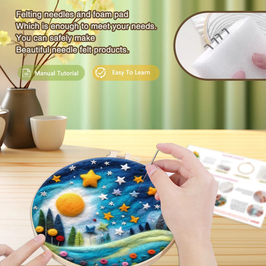 Wool Felting Painting Kits - Scenery