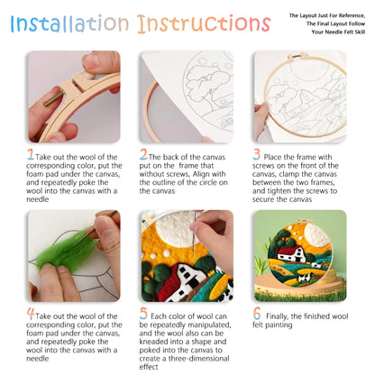 Wool Felting Painting Kits - Mountains