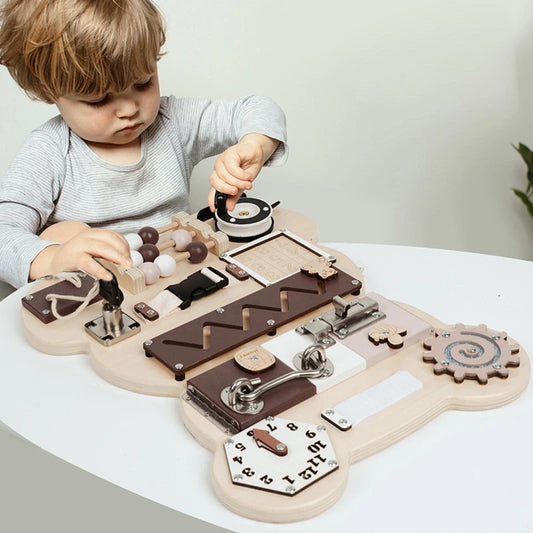 Montessori Sensory Activity Busy Board – Bear