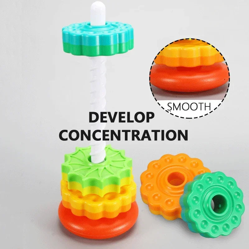 Montessori Rainbow Spinning Tower