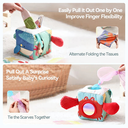 Creative Baby Sensory Tissue Box Toy