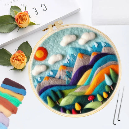 Wool Felting Painting Kits - Mountains