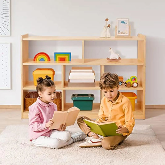 Montessori Wooden Open Back Toy Organiser and Storage Cabinet