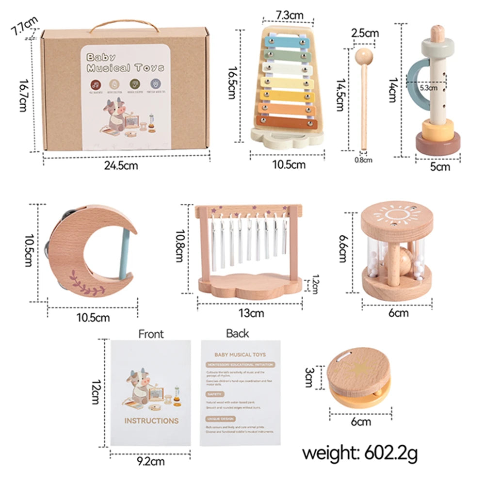 Montessori Wooden Musical Instruments Set
