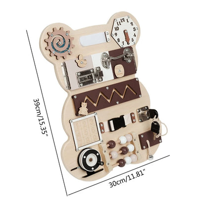Montessori Sensory Activity Busy Board – Bear
