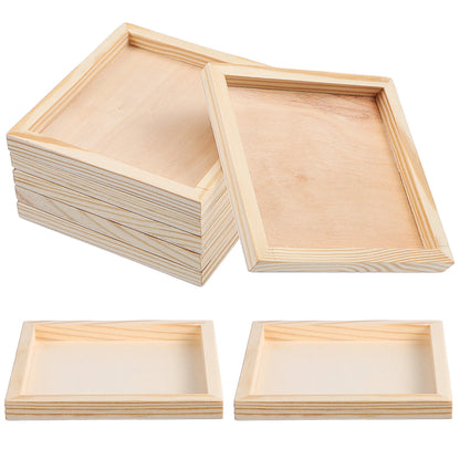 6-Pack Wooden DIY Blank Clay Frames