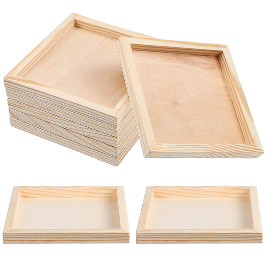 6-Pack Wooden DIY Blank Clay Frames