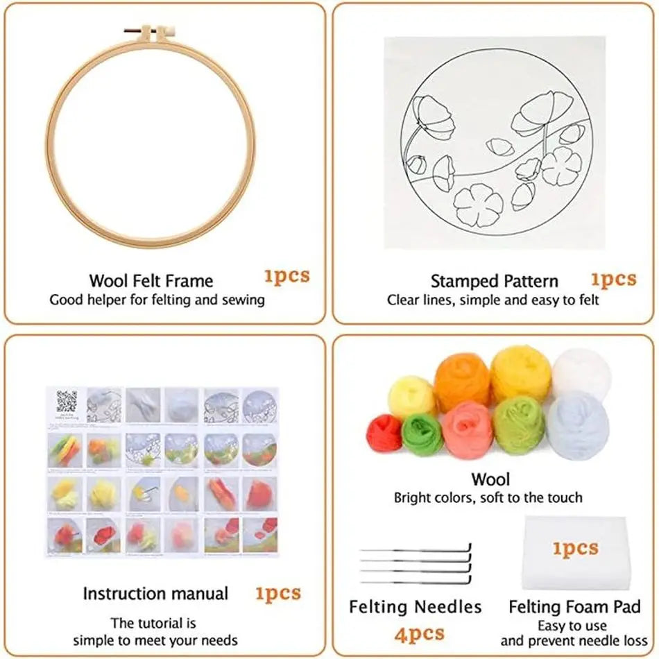 Wool Felting Painting Kits - Mountains