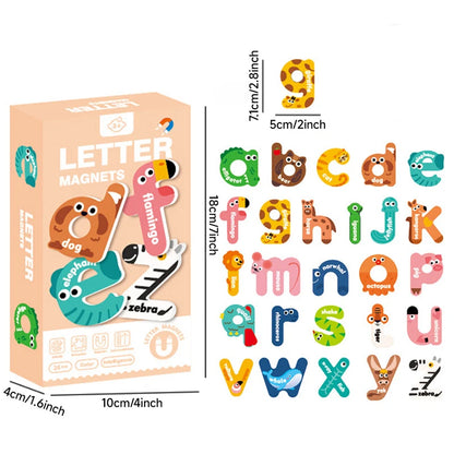 26-Piece Magnetic Animal Number or Alphabet Sets