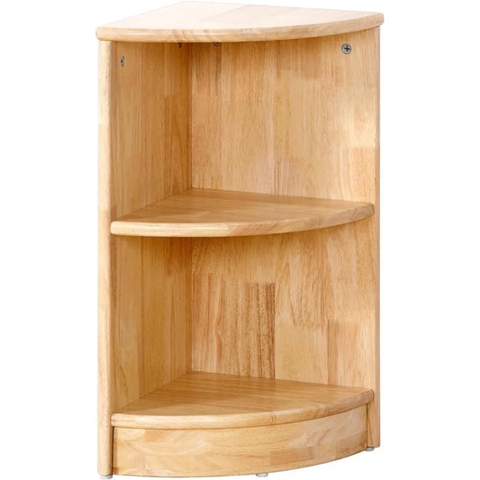 Rubber Wood 2-Tier Toy Organiser & Storage Cabinet, Corner Cabinet